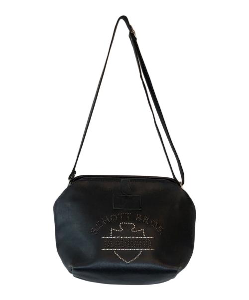 SCHOTT BROS.（ショット）SCHOTT BROS. (ショット) GLAD HAND (グラッドハンド) BILL HEAD LEATHER SHOULDER FRAME BAG ブラックの古着・服飾アイテム