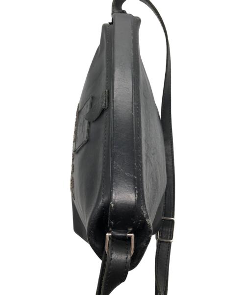 SCHOTT BROS.（ショット）SCHOTT BROS. (ショット) GLAD HAND (グラッドハンド) BILL HEAD LEATHER SHOULDER FRAME BAG ブラックの古着・服飾アイテム