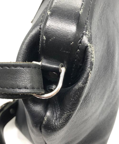 SCHOTT BROS.（ショット）SCHOTT BROS. (ショット) GLAD HAND (グラッドハンド) BILL HEAD LEATHER SHOULDER FRAME BAG ブラックの古着・服飾アイテム