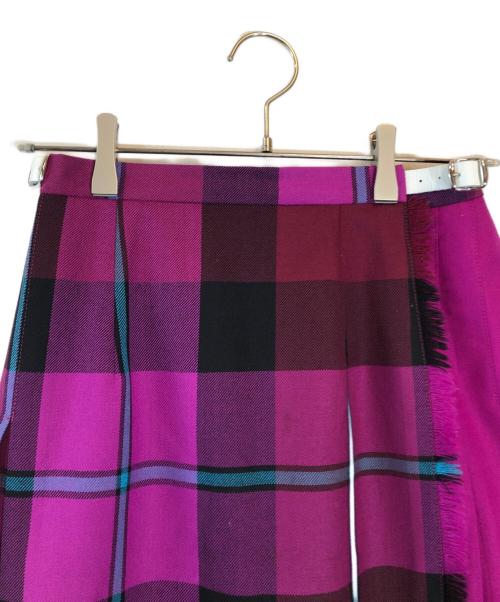 O'NEIL OF DUBLIN（オニールオブダブリン）O'NEIL OF DUBLIN (オニールオブダブリン) allureville (アルアバイル) ウールチェックスカート パープル サイズ:36の古着・服飾アイテム