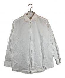 HERMES（エルメス）の古着「H刺繍コットンドレスシャツ」｜ホワイト