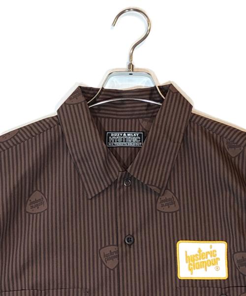 Hysteric Glamour（ヒステリックグラマー）Hysteric Glamour (ヒステリックグラマー) SOUND VIBRATION エンジニアシャツ ブラウン サイズ:XLの古着・服飾アイテム