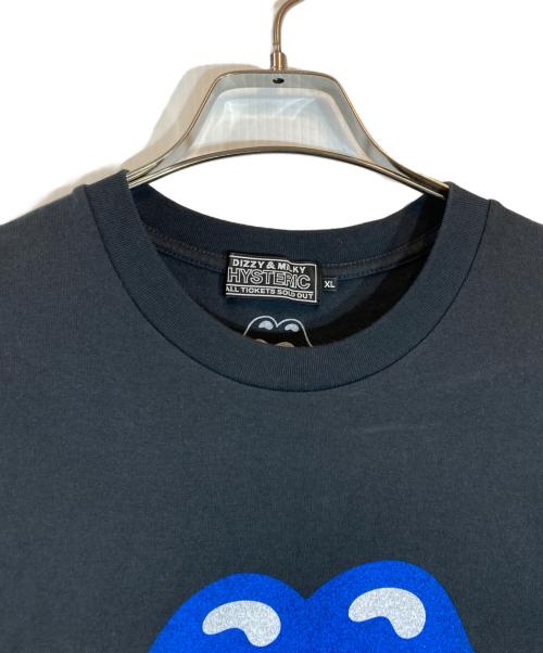 Hysteric Glamour（ヒステリックグラマー）Hysteric Glamour (ヒステリックグラマー) THE ROLLING STONES CIRCLE HEAD&BLUE TONGUE Tシャツ ブラック サイズ:XLの古着・服飾アイテム