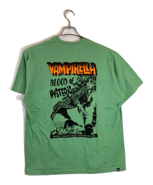 Hysteric Glamour（ヒステリックグラマー）Hysteric Glamour (ヒステリックグラマー) VAMPIRELLA/BLOOD OF HYSTERIC  Tシャツ グリーン サイズ:XLの古着・服飾アイテム
