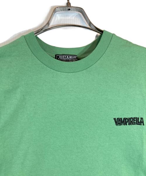 Hysteric Glamour（ヒステリックグラマー）Hysteric Glamour (ヒステリックグラマー) VAMPIRELLA/BLOOD OF HYSTERIC  Tシャツ グリーン サイズ:XLの古着・服飾アイテム