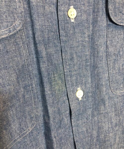 WEEKEND（ウィークエンド）WEEKEND (ウィークエンド) オーバーサイズ シャンブレー シャツ ブルー サイズ:Lの古着・服飾アイテム