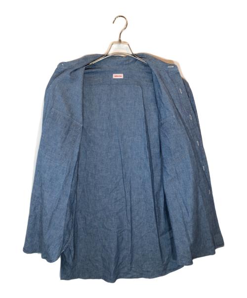 WEEKEND（ウィークエンド）WEEKEND (ウィークエンド) オーバーサイズ シャンブレー シャツ ブルー サイズ:Lの古着・服飾アイテム