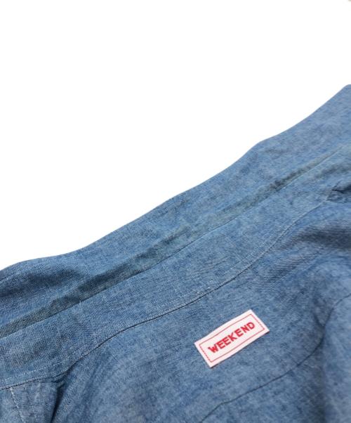 WEEKEND（ウィークエンド）WEEKEND (ウィークエンド) オーバーサイズ シャンブレー シャツ ブルー サイズ:Lの古着・服飾アイテム
