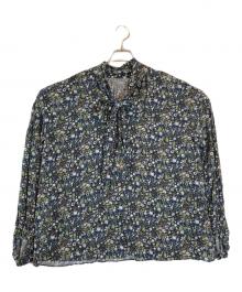 journal standard L'essage（ジャーナルスタンダード レサージュ）の古着「IPEKERDOT*フラワー/シアードットボウタイブラウス」｜ネイビー