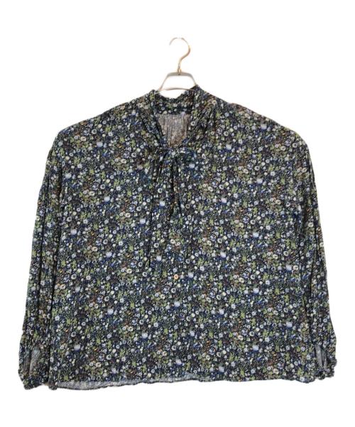 journal standard L'essage（ジャーナルスタンダード レサージュ）journal standard L'essage (ジャーナルスタンダード レサージュ) IPEKERDOT*フラワー/シアードットボウタイブラウス ネイビー サイズ:無しの古着・服飾アイテム