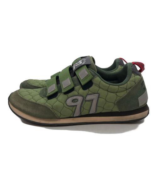 SETAGAYA BASE 97 CHANNEL（-）SETAGAYA BASE 97 CHANNEL (-) ローカットベルクロスニーカー グリーン サイズ:US10の古着・服飾アイテム