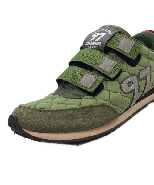 SETAGAYA BASE 97 CHANNEL（-）SETAGAYA BASE 97 CHANNEL (-) ローカットベルクロスニーカー グリーン サイズ:US10の古着・服飾アイテム