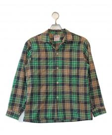 nelson paige オープンカラーチェックシャツ