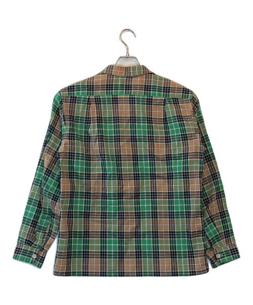 nelson paige（ネルソンペイジ）nelson paige (ネルソンペイジ) オープンカラーチェックシャツ グリーン サイズ:Mの古着・服飾アイテム