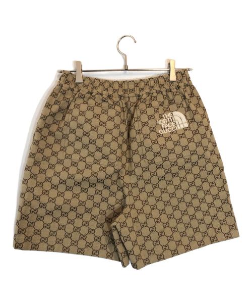GUCCI（グッチ）GUCCI (グッチ) THE NORTH FACE (ザ ノース フェイス) GGジャガードショートパンツ ベージュ サイズ:XSの古着・服飾アイテム