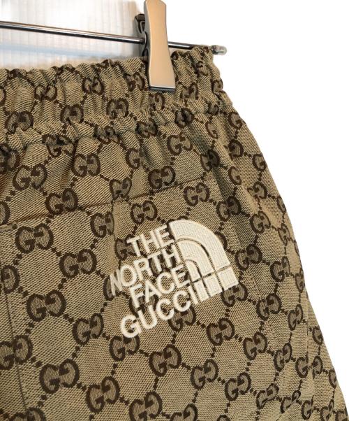 GUCCI（グッチ）GUCCI (グッチ) THE NORTH FACE (ザ ノース フェイス) GGジャガードショートパンツ ベージュ サイズ:XSの古着・服飾アイテム