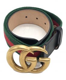 GUCCI（グッチ）の古着「レザーベルト」｜グリーン