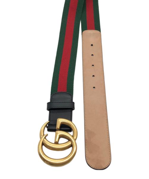 GUCCI（グッチ）GUCCI (グッチ) レザーベルト グリーン サイズ:下記参照の古着・服飾アイテム