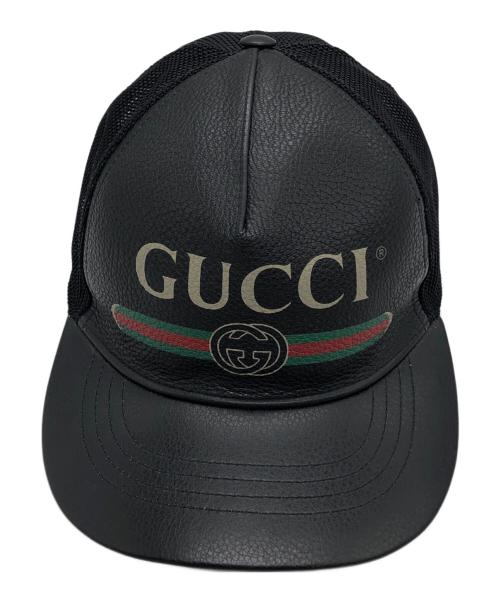 GUCCI（グッチ）GUCCI (グッチ) メッシュキャップ ブラック サイズ:M（58㎝）の古着・服飾アイテム