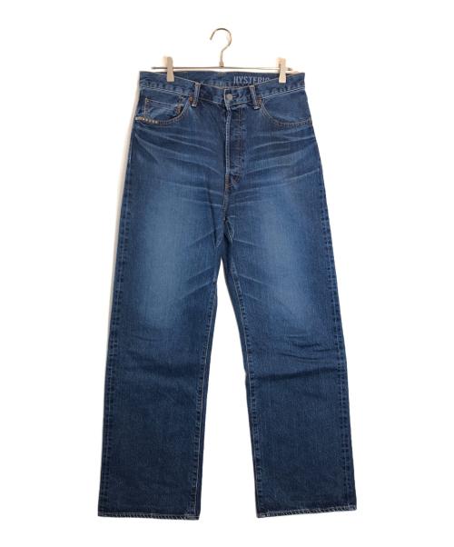 Hysteric Glamour（ヒステリックグラマー）Hysteric Glamour (ヒステリックグラマー) 和紙デニム バギー ストレート デニム パンツ ブルー サイズ:32の古着・服飾アイテム