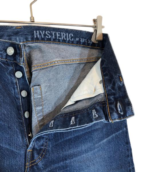 Hysteric Glamour（ヒステリックグラマー）Hysteric Glamour (ヒステリックグラマー) 和紙デニム バギー ストレート デニム パンツ ブルー サイズ:32の古着・服飾アイテム