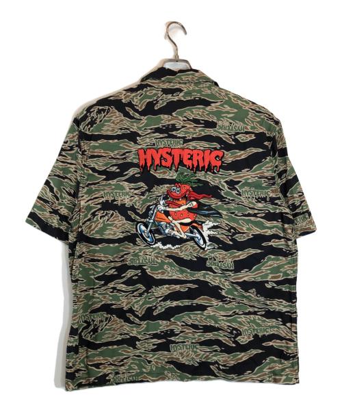 Hysteric Glamour（ヒステリックグラマー）Hysteric Glamour (ヒステリックグラマー) STRAWBERRY RACER刺繍 ユーティリティシャツ グリーン サイズ:XLの古着・服飾アイテム