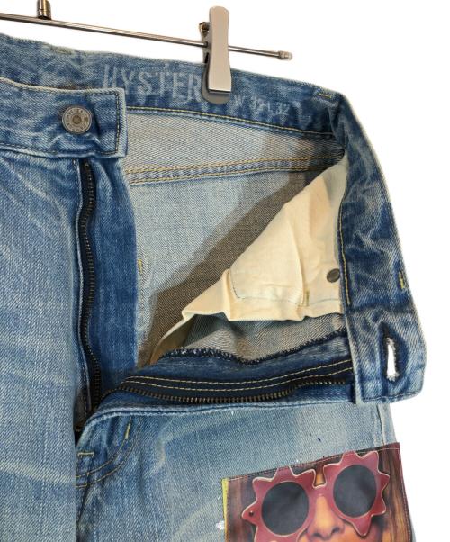 Hysteric Glamour（ヒステリックグラマー）Hysteric Glamour (ヒステリックグラマー) HYSTERIC WEEKENDパッチ 60’S XXストレートパンツ スカイブルー サイズ:W32L32の古着・服飾アイテム