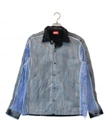 DIESEL（ディーゼル）の古着「CREED-BLOCK 長袖シャツ」｜グレー