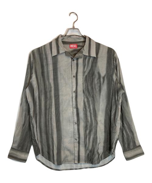 DIESEL（ディーゼル）DIESEL (ディーゼル) S-WINE長袖シャツ グレー サイズ:48の古着・服飾アイテム