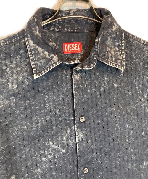 DIESEL（ディーゼル）DIESEL (ディーゼル) S-LAZER short sleeve shirt ブラック サイズ:46の古着・服飾アイテム