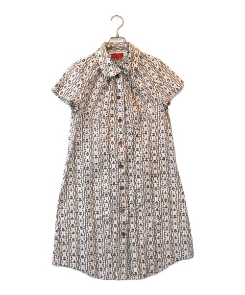 Vivienne Westwood RED LABEL（ヴィヴィアンウエストウッドレッドレーベル）Vivienne Westwood RED LABEL (ヴィヴィアンウエストウッドレッドレーベル) オーブプリント シャツワンピース アイボリー サイズ:3の古着・服飾アイテム
