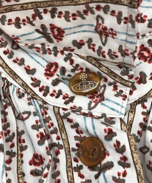 Vivienne Westwood RED LABEL（ヴィヴィアンウエストウッドレッドレーベル）Vivienne Westwood RED LABEL (ヴィヴィアンウエストウッドレッドレーベル) オーブプリント シャツワンピース アイボリー サイズ:3の古着・服飾アイテム