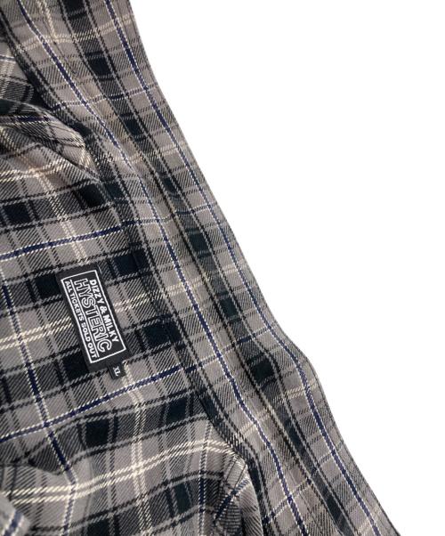 Hysteric Glamour（ヒステリックグラマー）Hysteric Glamour (ヒステリックグラマー) ワークシャツ グレー×ブラック サイズ:SIZE XLの古着・服飾アイテム