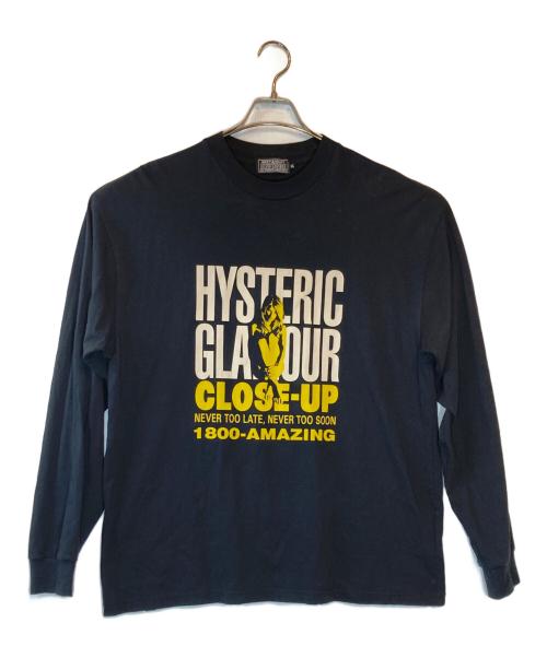 Hysteric Glamour（ヒステリックグラマー）Hysteric Glamour (ヒステリックグラマー) CLOSE UP Tシャツ ブラック サイズ:SIZE XLの古着・服飾アイテム