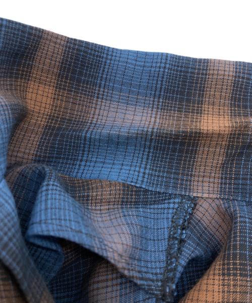 Hysteric Glamour（ヒステリックグラマー）Hysteric Glamour (ヒステリックグラマー) I'LL BE WAITING刺繍 オープンカラーシャツ ブルー サイズ:XLの古着・服飾アイテム