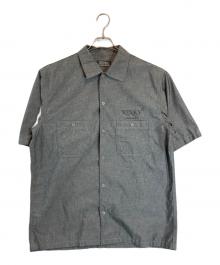 Hysteric Glamour（ヒステリックグラマー）の古着「KINKY JEANS ロゴ エンジニア シャンブレー 半袖 シャツ」｜グレー