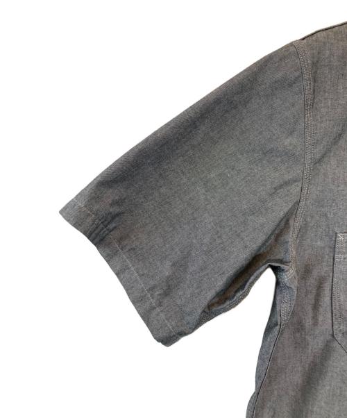 Hysteric Glamour（ヒステリックグラマー）Hysteric Glamour (ヒステリックグラマー) KINKY JEANS ロゴ エンジニア シャンブレー 半袖 シャツ グレー サイズ:XLの古着・服飾アイテム