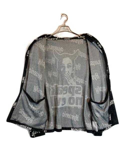 Hysteric Glamour（ヒステリックグラマー）Hysteric Glamour (ヒステリックグラマー) SLANTED LOGO柄 パーカ ブラック サイズ:XLの古着・服飾アイテム