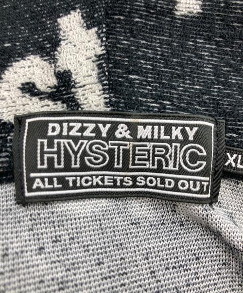 Hysteric Glamour（ヒステリックグラマー）Hysteric Glamour (ヒステリックグラマー) SLANTED LOGO柄 パーカ ブラック サイズ:XLの古着・服飾アイテム