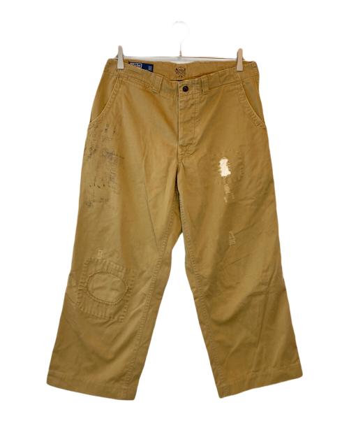 POLO RALPH LAUREN（ポロ・ラルフローレン）POLO RALPH LAUREN (ポロ・ラルフローレン) ダメージ加工 ヘリテージチノパンツ ベージュ サイズ:32/30の古着・服飾アイテム
