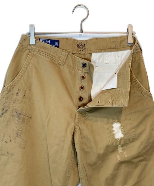 POLO RALPH LAUREN（ポロ・ラルフローレン）POLO RALPH LAUREN (ポロ・ラルフローレン) ダメージ加工 ヘリテージチノパンツ ベージュ サイズ:32/30の古着・服飾アイテム
