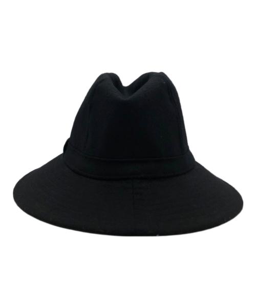 Yohji Yamamoto pour homme（ヨウジヤマモト プールオム）Yohji Yamamoto pour homme (ヨウジヤマモト プールオム) 17AW ウールフェドラハット ブラック サイズ:下記参照の古着・服飾アイテム