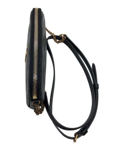 Yves Saint Laurent（イヴサンローラン）Yves Saint Laurent (イヴサンローラン) カサンドラキルティングショルダーポーチ ブラックの古着・服飾アイテム