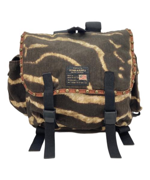 Denim & Supply Ralph Lauren（デニム＆サプライ ラルフローレン）DENIM & SUPPLY RALPH LAUREN (デニム＆サプライ ラルフローレン) スタッズ ゼブラ柄リュック ブラウンの古着・服飾アイテム