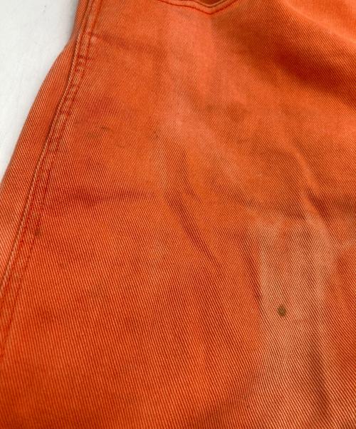 pellepelle（ペレペレ）pellepelle (ペレペレ) 刺繍オーバーオール オレンジ サイズ:SIZE XLの古着・服飾アイテム