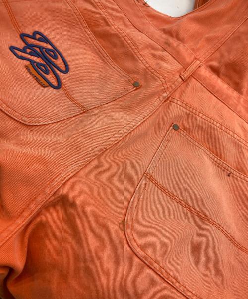 pellepelle（ペレペレ）pellepelle (ペレペレ) 刺繍オーバーオール オレンジ サイズ:SIZE XLの古着・服飾アイテム