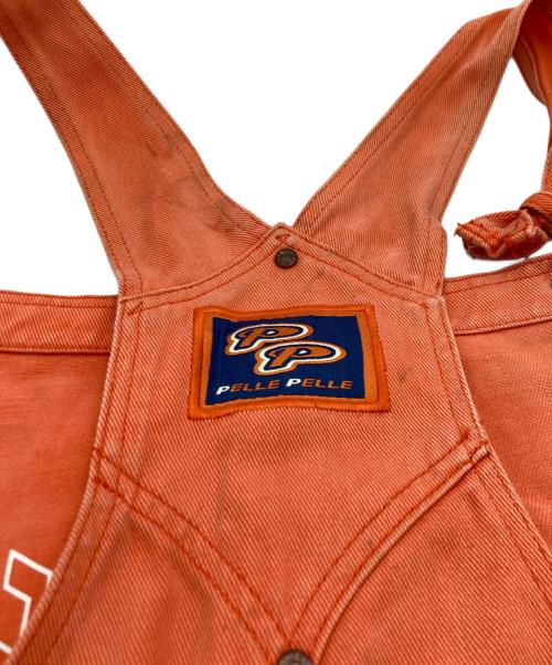 pellepelle（ペレペレ）pellepelle (ペレペレ) 刺繍オーバーオール オレンジ サイズ:SIZE XLの古着・服飾アイテム