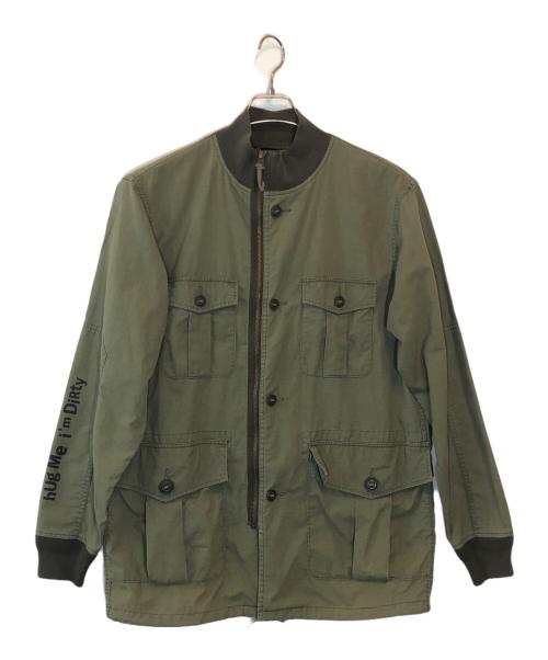 Hysteric Glamour（ヒステリックグラマー）Hysteric Glamour (ヒステリックグラマー) SONIC YOUTH リメイク パッチ フィールド ジャケット オリーブ サイズ:Lの古着・服飾アイテム