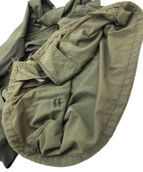 Hysteric Glamour（ヒステリックグラマー）Hysteric Glamour (ヒステリックグラマー) SONIC YOUTH リメイク パッチ フィールド ジャケット オリーブ サイズ:Lの古着・服飾アイテム