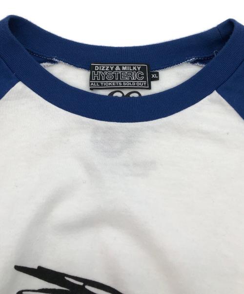 Hysteric Glamour（ヒステリックグラマー）Hysteric Glamour (ヒステリックグラマー) THE ROLLING STONES (ザ ローリングストーンズ) STONES 1975 七分袖Tシャツ ブルー サイズ:XLの古着・服飾アイテム